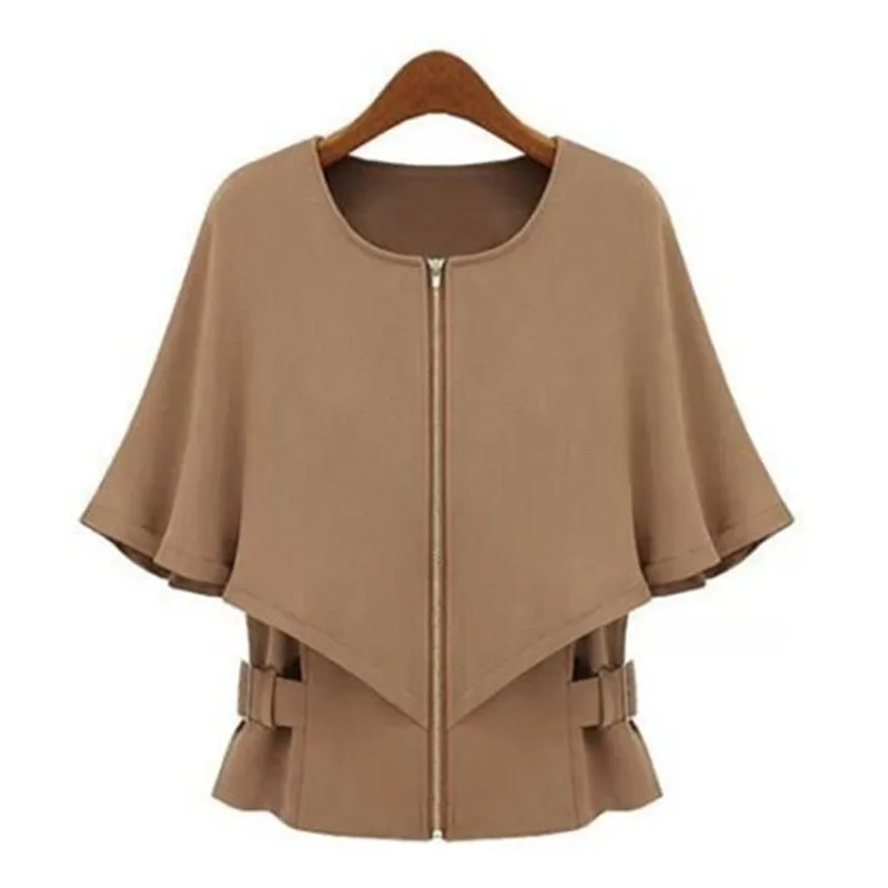 New Arrival Women Jacket Coat 2017 Autumn Ladies Bat Half Sleeve