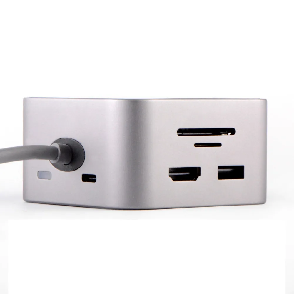 8 в 1 thunderbolt 3 адаптер usb c концентратор для iPhone Беспроводное зарядное устройство