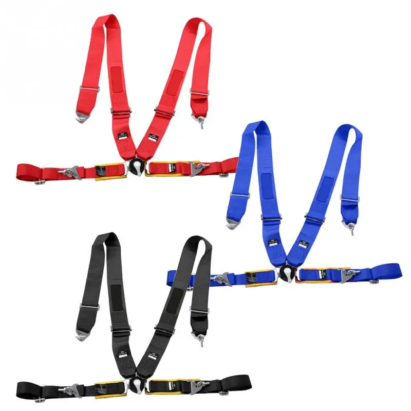 

Car Safety Seat Belt Harness with Cam Lock & Adjustable Strap Valid 2022 with logo Racing Harness 3inch 4-Point