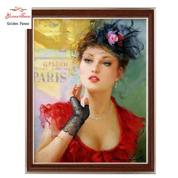 

Golden Panno,Needlework,DIY DMC Cross stitch,Sets For Embroidery kit 14ct unprinted cotton thread Lace woman Cross-Stitching