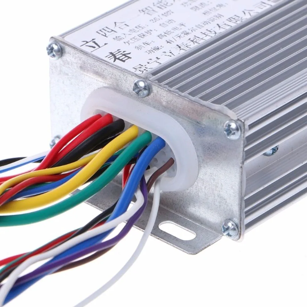 DC 36V/48V 350W DC Motor Controller Electric Bicycle E-bike Scooter Brushless Control with Aluminium Casing