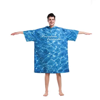 

110x80cm New Woman Mens Towel Blue Portable Quick-drying Windproof Warm Robe Bath Towel Outdoor Adult Hooded Beach Towel