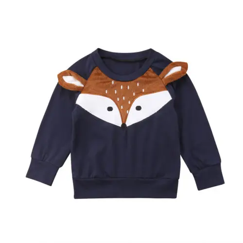 

Autumn Winter Newborn Kids Baby Girl Boy Clothes Sweater Long Sleeve T-shirt Cotton Casual Tops Cute Animal Print Girl 3M-4T