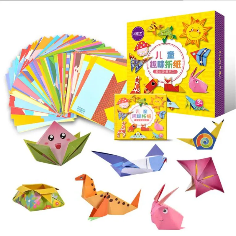 

120 PCS Cartoon Paper Folding Cutting Knutselen Kinderen Art Craft DIY Educational Toys For Children Jouet Enfant Kindergarten