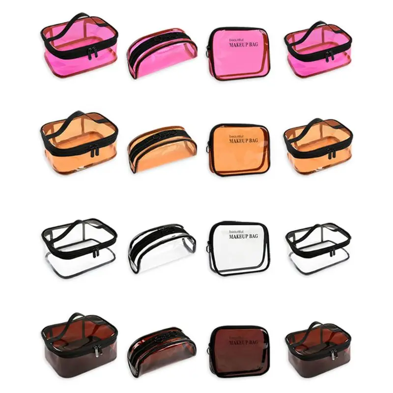 

THINKTHENDO Multifunction Women Transparent Purse Cosmetic Travel Toiletry Case Pouch Makeup Wash Bag