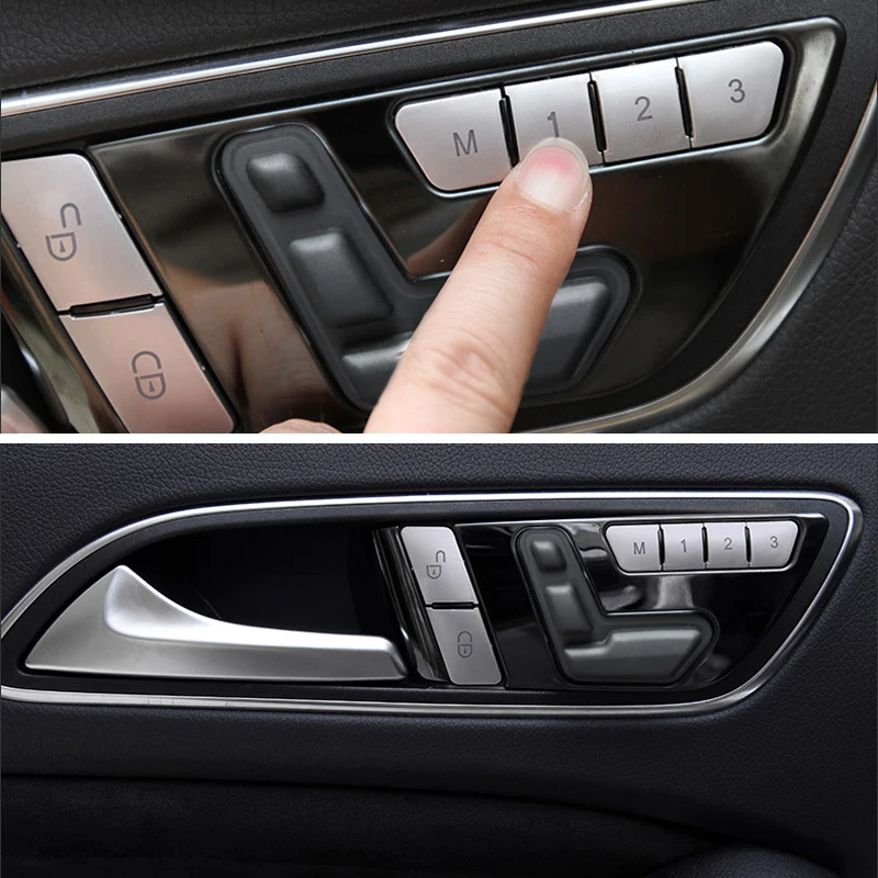 Автомобильный Стайлинг сиденья Кнопка регулировки крышка ситкер для Mercedes Benz A B C E
