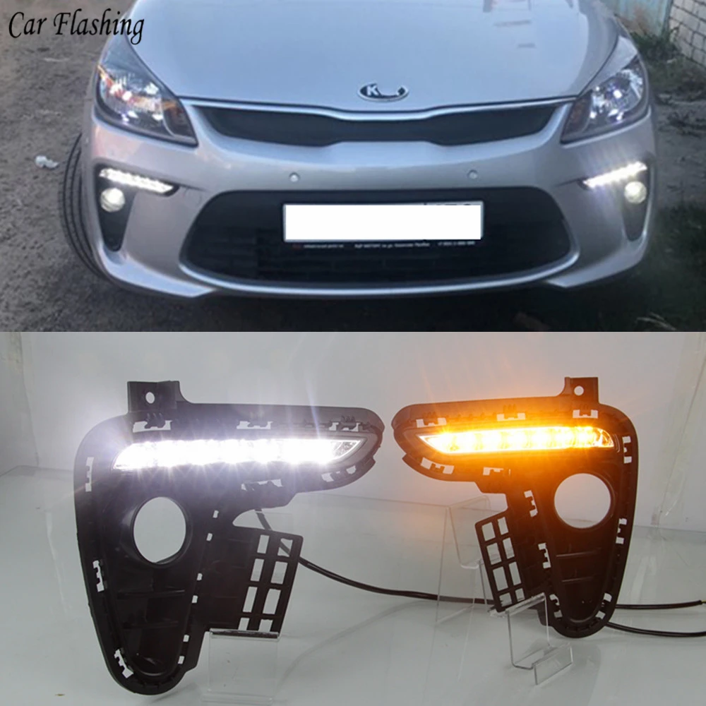 car flashing 2PCS Car DRL 12V LED Daytime Running Light Daylight auto