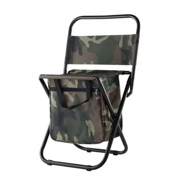 

Camouflage Portable Fishing Chairs With 600D Polyester Storage Bags Load 100kg X Frame Steel Pipe Sports Fishing Chairs&Bags
