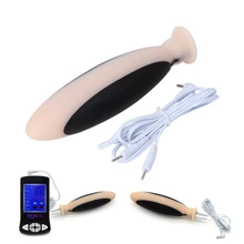 Adult Diary Electro Sex Huge Anal Plug Electric Shock Silicone Butt Plug Dildo Electrical Stimulation Medical Sex Toys Accessory