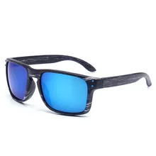 Синие деревянные солнцезащитные очки мужские Модные прямоугольные Квадратные Солнцезащитные очки женские брендовые дизайнерские солнцезащитные очки с имитацией древесины UV400