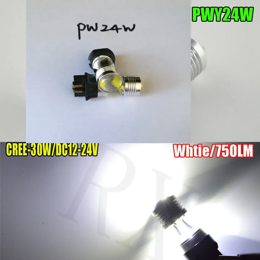 

2-Pack White PW24W PWY24W 6*5W Cree Chips 30W Led Fog Light Car Replacement Bulbs Daytime Running Lights