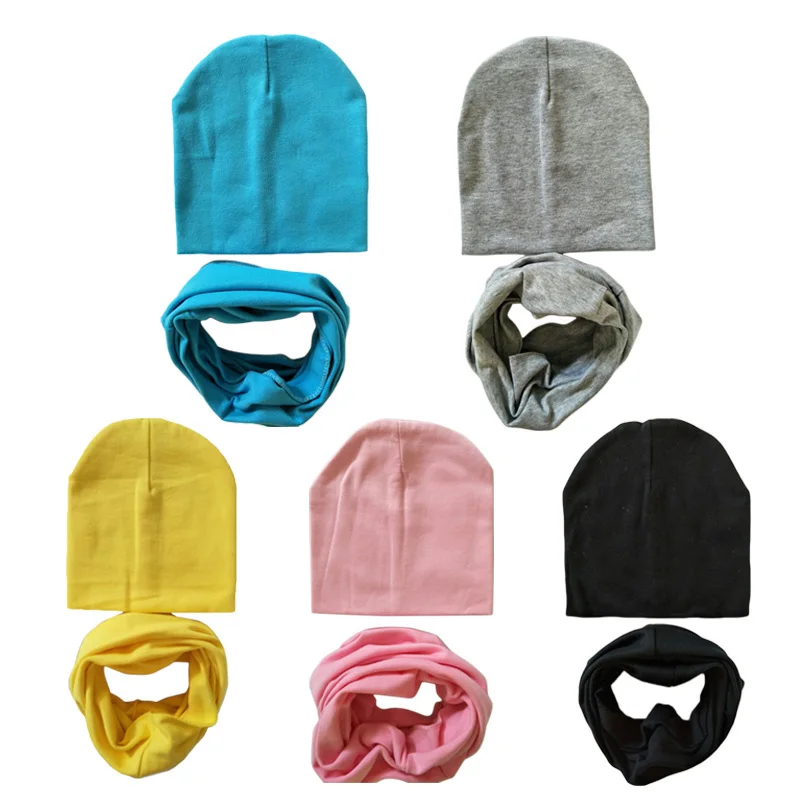 

1 Set Cotton Baby Hat Scarf Winter Autumn Baby Boy Girl Hat Newborn Baby Bonnet Kids Children Hat Cap Beanie Casquette Enfant