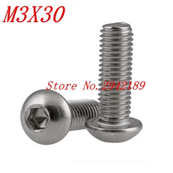 

500pcs iso7380 M3*30 M3 x 30 A2-70 stainless steel button head screw