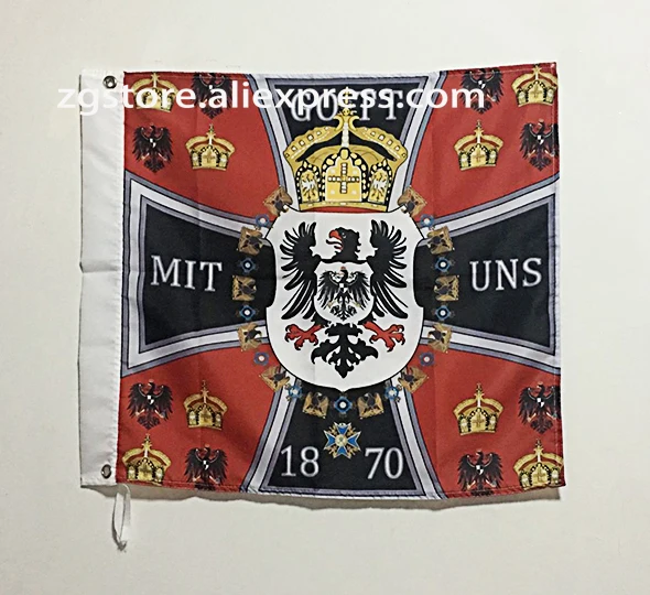 

The King of Prussia's Standard 1871 Prussia Prussian Flag 3X3FT 90X90CM Banner brass metal holes