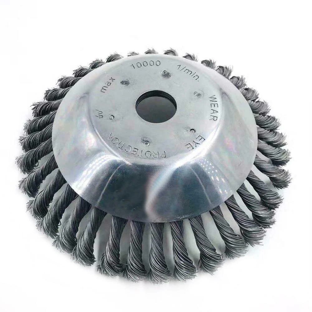 

Garden Wheel Grout Weed Brush Cutter Accessories Rotary Polishing Practical Twisted Steel Wire Bowl Type Replacement Grass