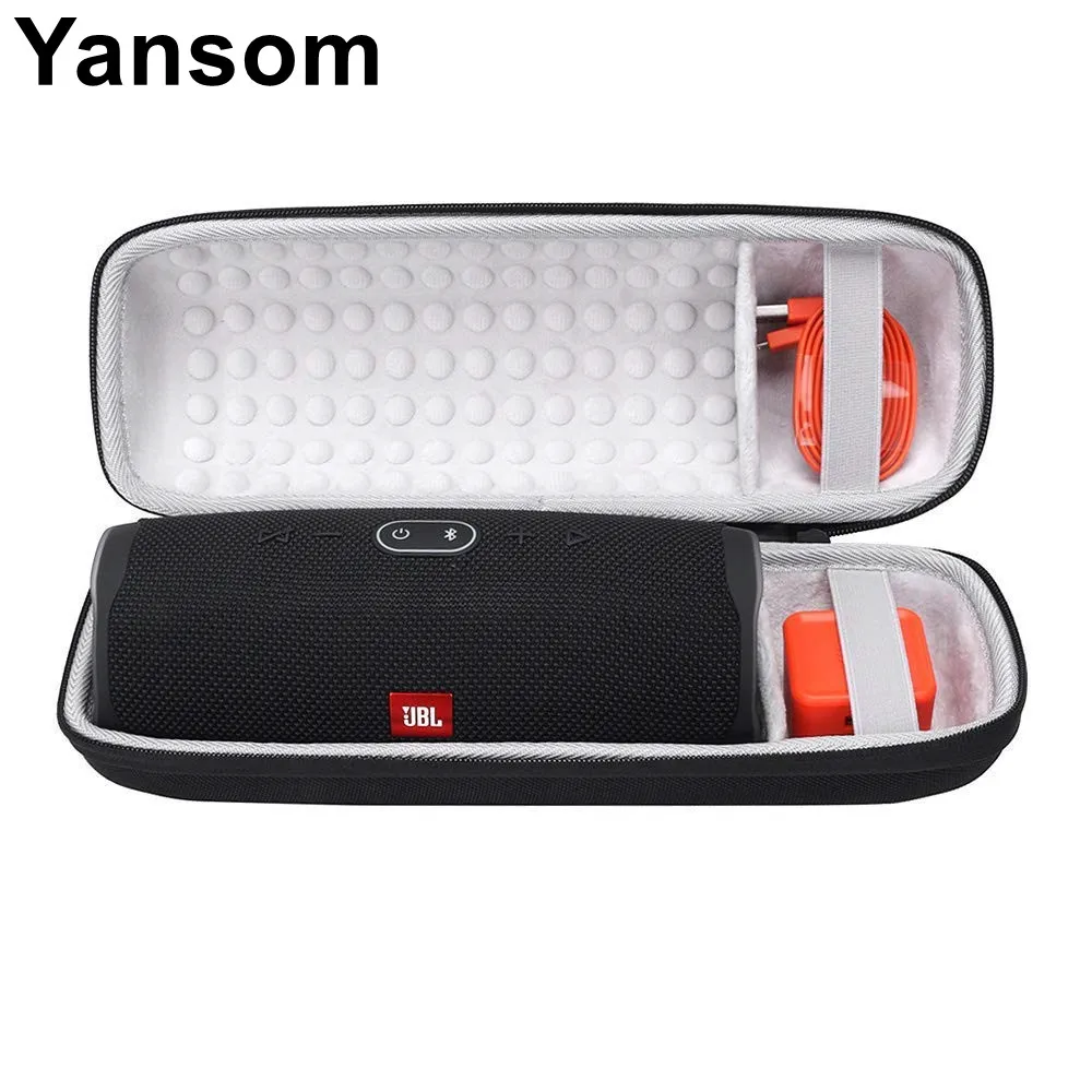 

Newest Hard Case For JBL Charge 4 Portable Waterproof Wireless Bluetooth Speaker Carrying Case Travel Bag with Belt(Black Case)