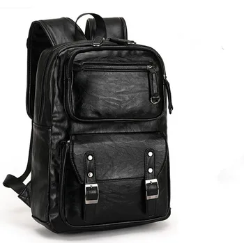 

stacy bag 062616 hot sale man leather backpack male casual travel bag student school bag