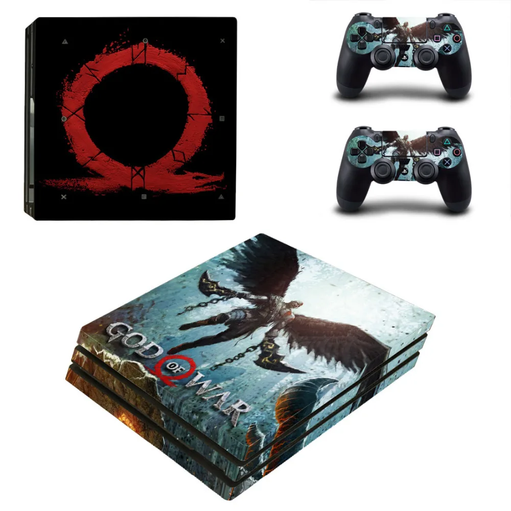 Игра God of War 4 PS4 Pro наклейка на кожу для консоли playstation 4 и 2 контроллера PS4 Pro наклейка на кожу виниловая