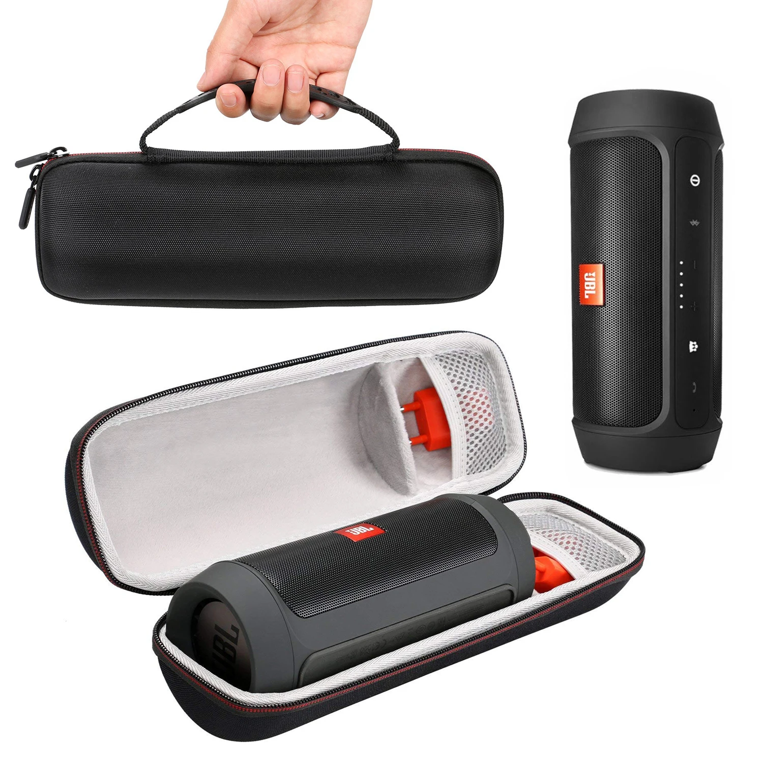 Жесткий Чехол для JBL Charge 2 и + Plus Bluetooth динамик с сетчатым карманом подходит