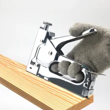 1 шт., лидер продаж ручная, сверхпрочная ручная инструменты гвоздь пистолет мебельный степлер для обрамления с 600 шт скобы Бесплатные Деревообрабатывающие инструменты