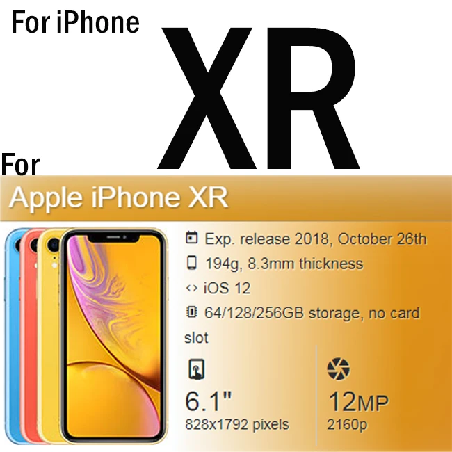 Защитная пленка из закаленного стекла для iPhone 11 Pro X XS Max XR 8 7 6 6S Plus SE 4S 5 5S 5C 10 - Цвет: For iPhone XR