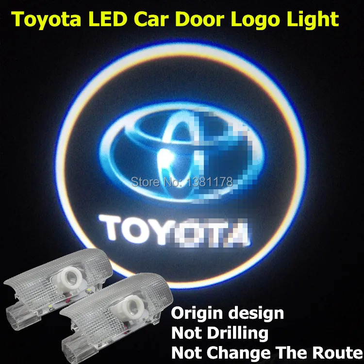 LED Car Door Logo Light For Toyota Crown/Land Cruiser/Prado/Reiz/Camry