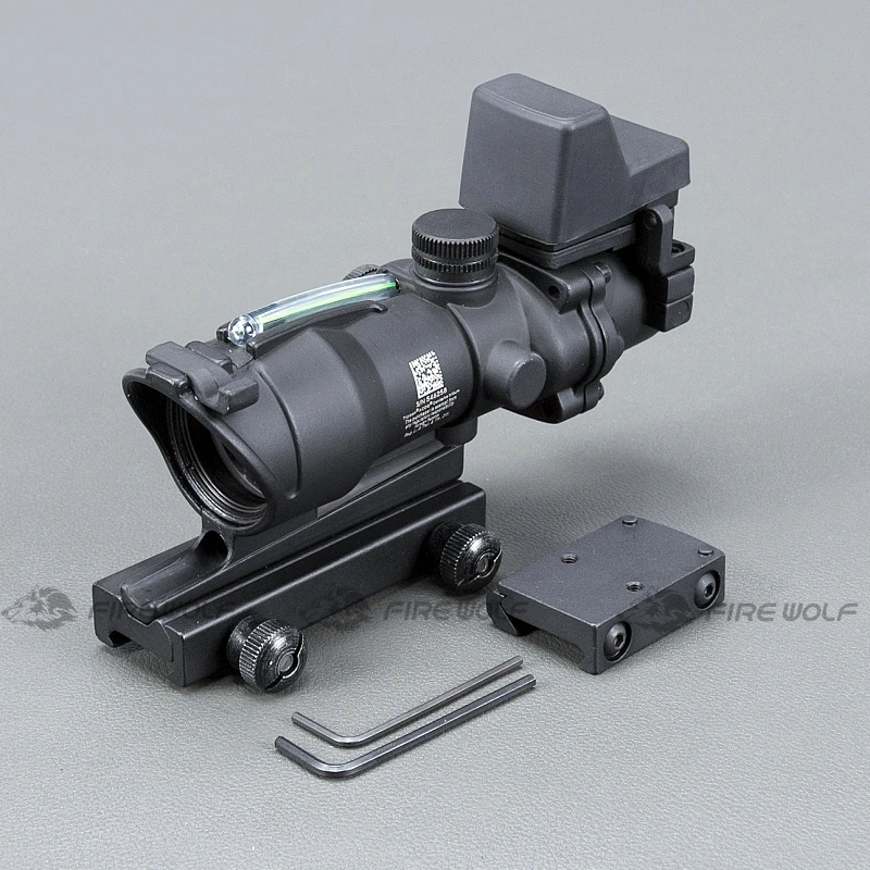 Acog 4x32 Optic Scope Riflescope Cahevron Reticle Fiber Green Red Illuminated Optic Sight With Rmr Mini Red Dot Sight Acog 4x32 Optic Scope Riflescope Cahevron Reticle Fiber Green Red Illuminated Optic Sight With Rmr Mini Red Dot Sight