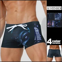 Мужская пляжная одежда для плавания Zwembroek Heren, мужские плавки для плавания, мужские трусы для плавания с принтом инопланетян, купальные трусы