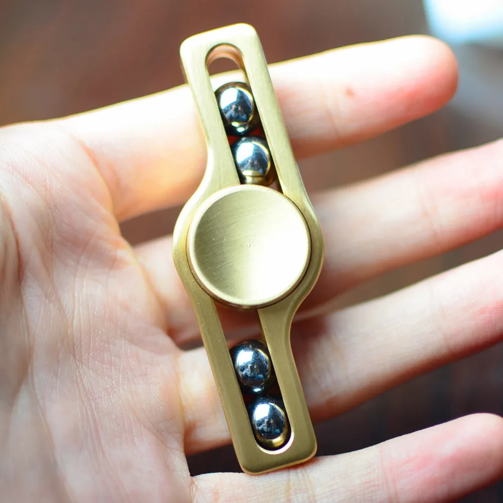 

EDC hand spinner Torqbar Brass nuts marbles with stainless steel vacuum rotator fidget metal gyro Free shipping