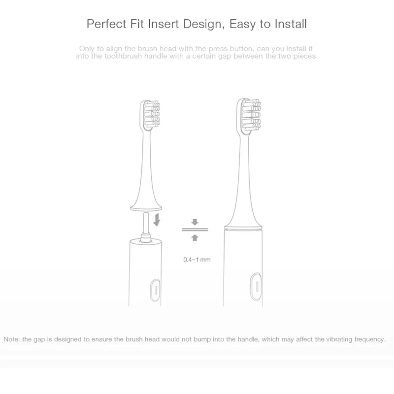 Xiaomi Mijia sonic электрические насадки для зубных щеток 3 шт. Ультра звуковые 3D головки