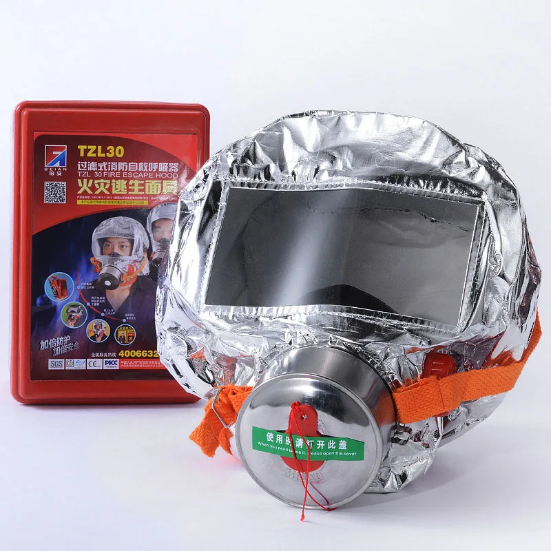 30 minutes Fire escape mask Forced 3C certification Fire respirator gas