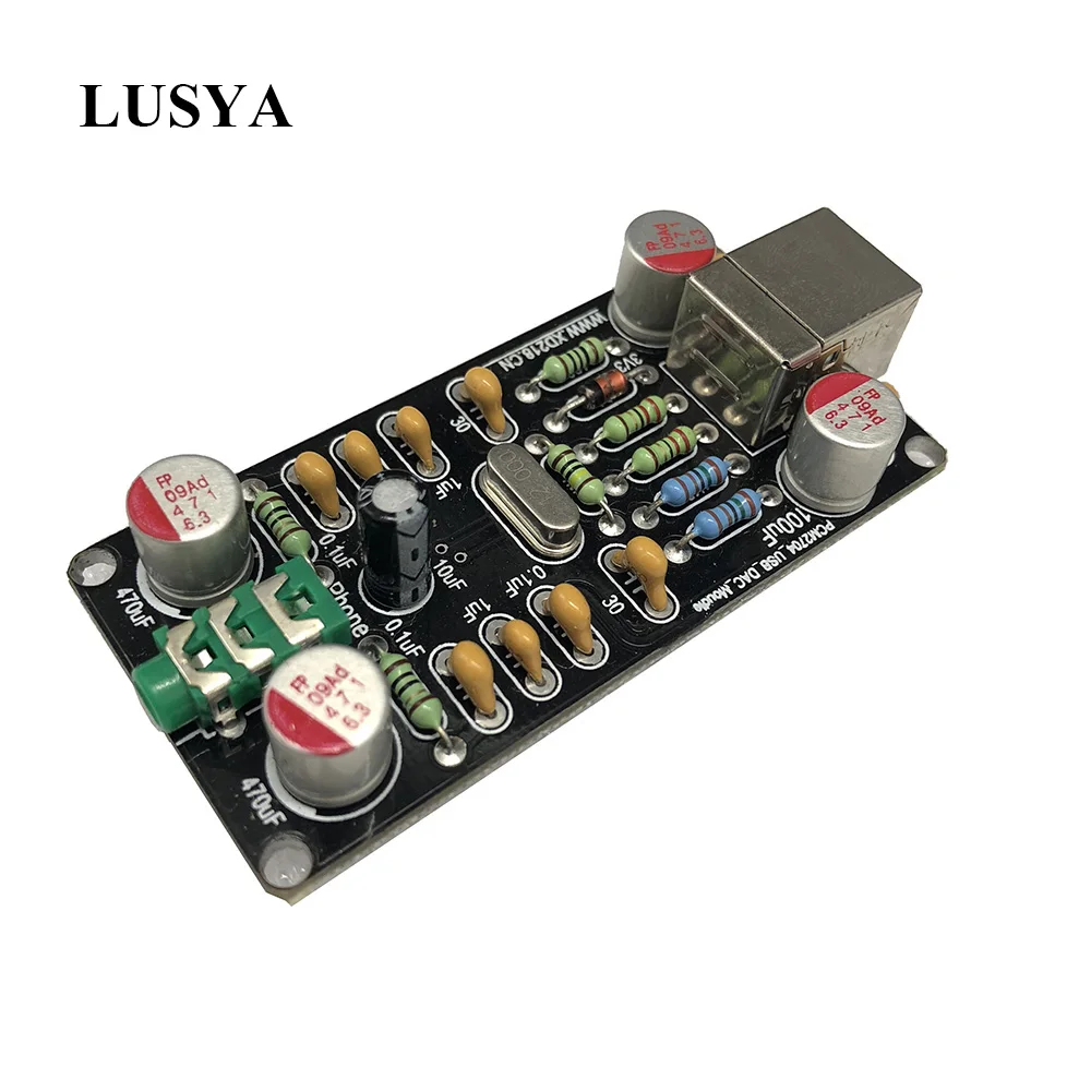 LUSYA PCM2704 USB декодер внешняя звуковая карта Поддержка 16 бит 48 кГц T0578|Звуковые карты|