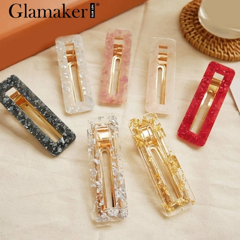 

Glamaker Fashion resin pink head jewelry for Women cute streetwear accessories Female christmas head ornaments vintage 2019 new