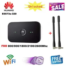 Разблокированный huawei E5573 E5573s-320 с 2 шт антеннами CAT4 150 Мбит/с 4 г LTE FDD беспроводной маршрутизатор 3g мобильный WiFi точка доступа PK E5573S-606
