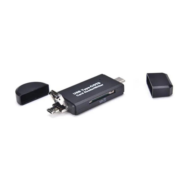 3 в 1 Micro type-C USB OTG к USB 2,0 адаптер SD/Micro SD кардридер Стандартный USB 4,3