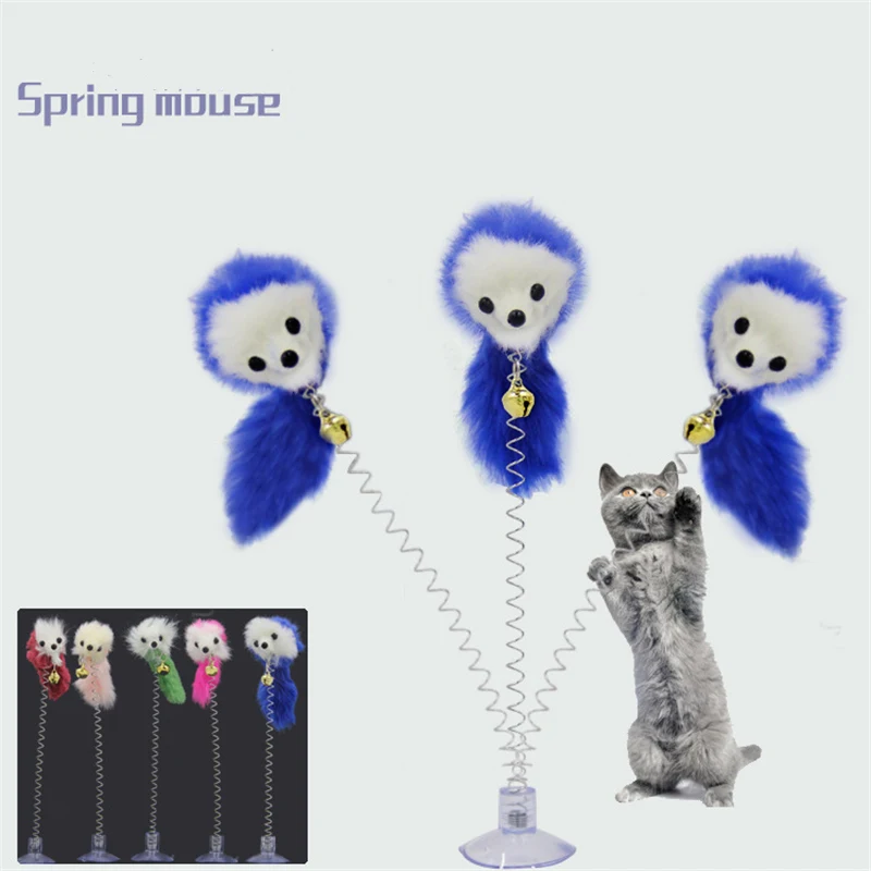 

1/3/5 Pcs Funny Cat Toys Elastic Feather False Mouse Bottom Sucker Toys for Cat Kitten Playing Toy Pet Cat Product Pet Supplies
