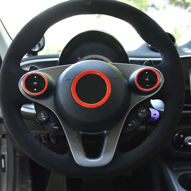 3 шт. Автомобильная рулевая панель кольцо крышка наклейки для Smart Fortwo ForFour аксессуары для интерьера