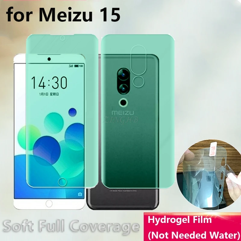 

2 Pcs/Lot Front & Back Auto Fixed Anti Finger Scratch Hydrogel Screen Protector for Meizu 15 Plus 15 Lite Full Cover film