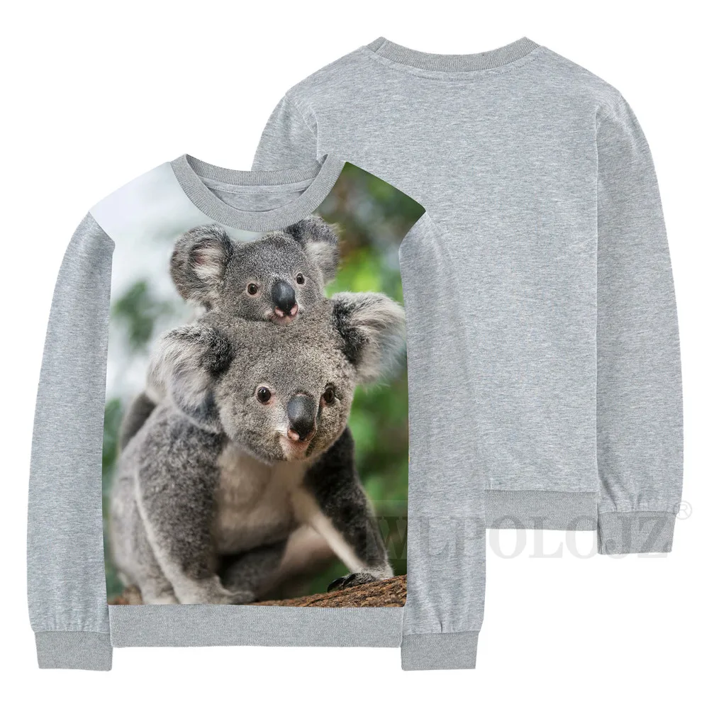 Новая модная брендовая Высококачественная футболка с длинными рукавами и принтом коалы для мальчиков, футболки для маленьких детей 2-10 лет, футболки для девочек