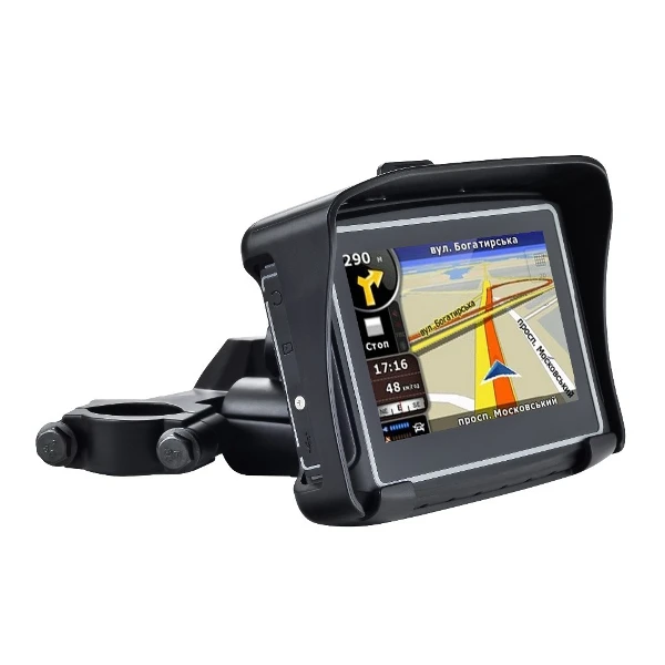 

Waterproof Motorcycle GPS - 4.3 Inch Win CE 6.0 Car GPS Navigator - Built-in 8GB Flash with Map-FM Transmitter/Bluetooth
