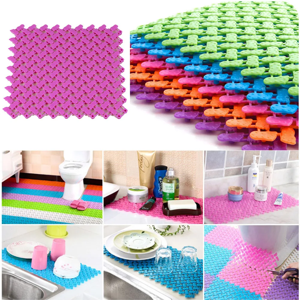 DIY Carpet Candy Colors Plastic Bath Mats Easy Bathroom Massage Carpet door mat vloerkleed