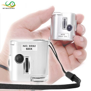 

MYHOESWD 60X Multiple Mini Magnifier Led Glasses Portable Magnifying Glass Tool Toy Magnifying Glass With Led Lights Read Tools