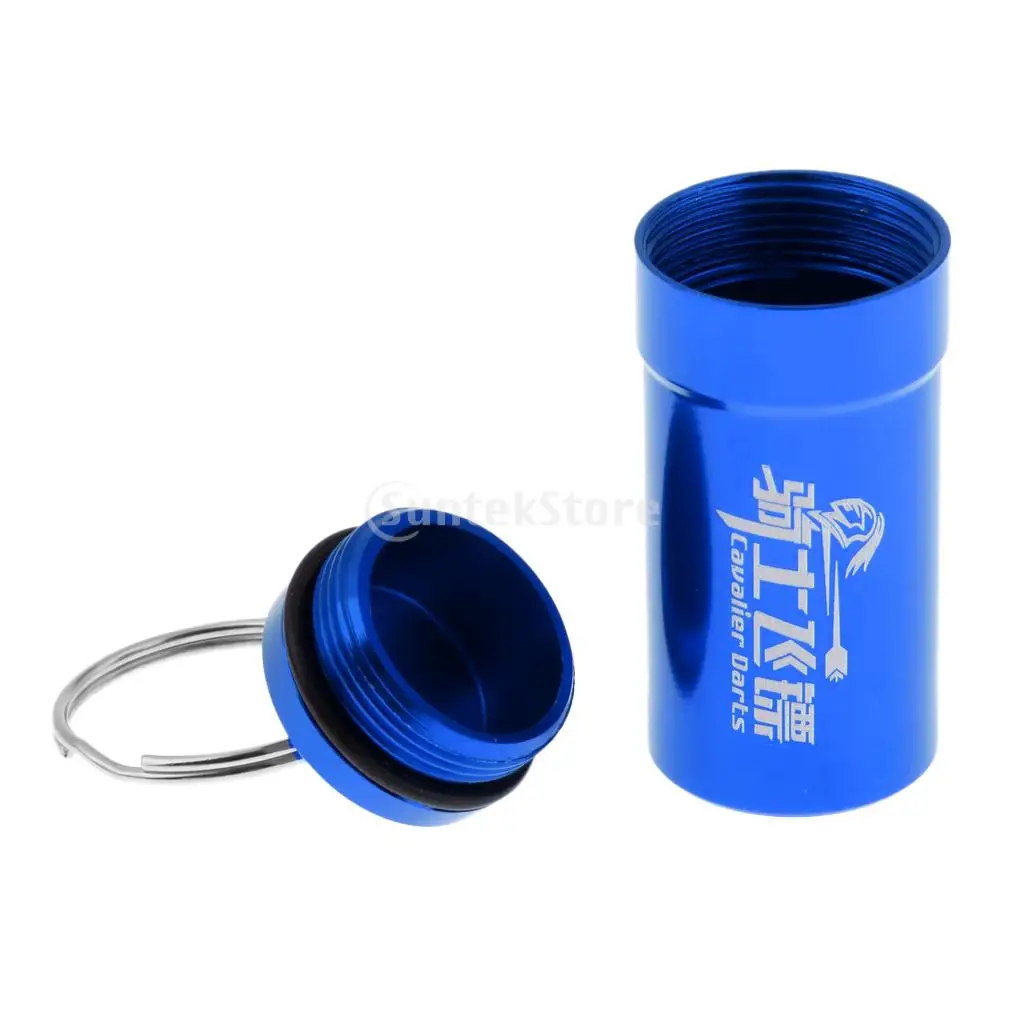Portable Dart Flight Saver Protector Soft Tips Dart Points Accessories Storage Box Holder Carry Case with Keyring