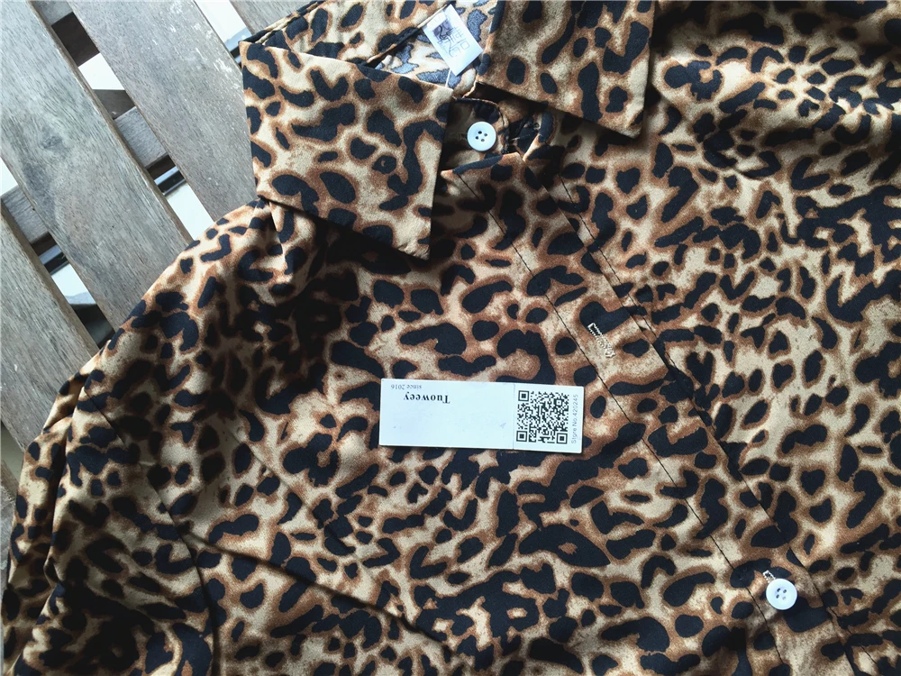 4XL, плюс размер, длинная Осенняя женская блузка, рубашка, леопардовая, рукав летучая мышь, свободные, большой размер, стоячие рубашки, блузки, одежда, мода