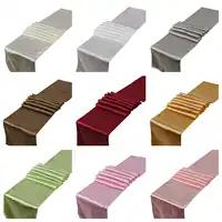 20 ชิ้น/เซ็ต 30x275 ซม. สไตล์ Jacquard รองชนะเลิศอันดับซาตินสำหรับโรงแรมตกแต่งตารางงานแต่งงานรับตารางนักวิ่งผ้าปูโต๊ะ