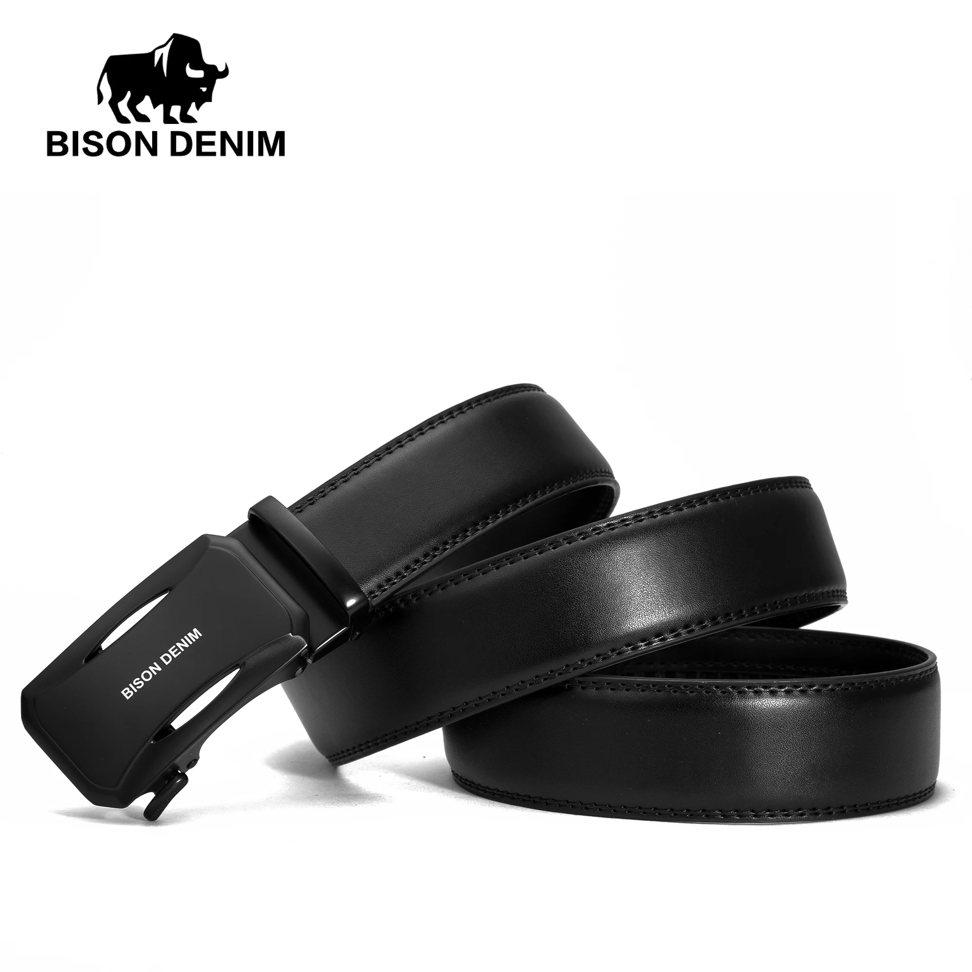 BISON джинсовый модный ремень мужской из воловьей кожи для мужчин ремни с