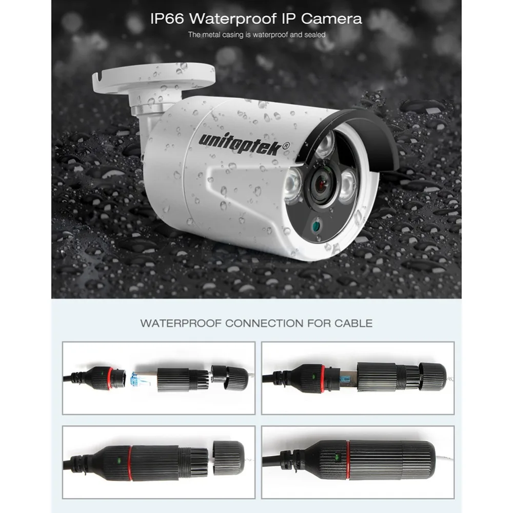  4Pcs 2MP 1080P Bullet POE IP Camera Outdoor Waterproof Only 4X HD IP Cam 4mm IR 20M Video Surveilla