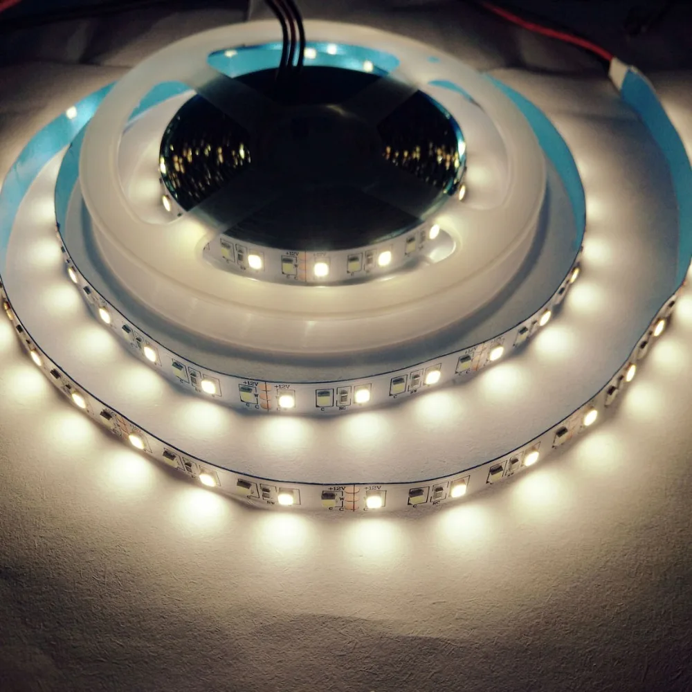 Новый 5 м CW WW 14 Вт ~ 16 Вт/м 120 светодиодный/м не Водонепроницаемый DC12V 2835 SMD