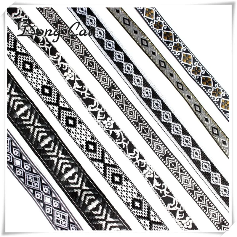

10yards/lot national jacquard ribbon ethnic webbing garment costume DIY handmade sewing dog collar decorating accessory lace