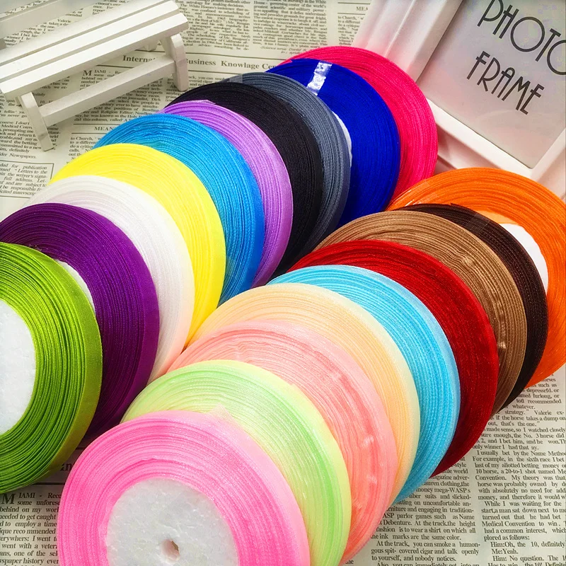 

1 cm width (22 m/a) pure color transparent gauze strip/DIY wedding gift boxes bowknot adornment Christmas party supplies